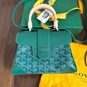 Brand new mini Saigon Goyard in green color